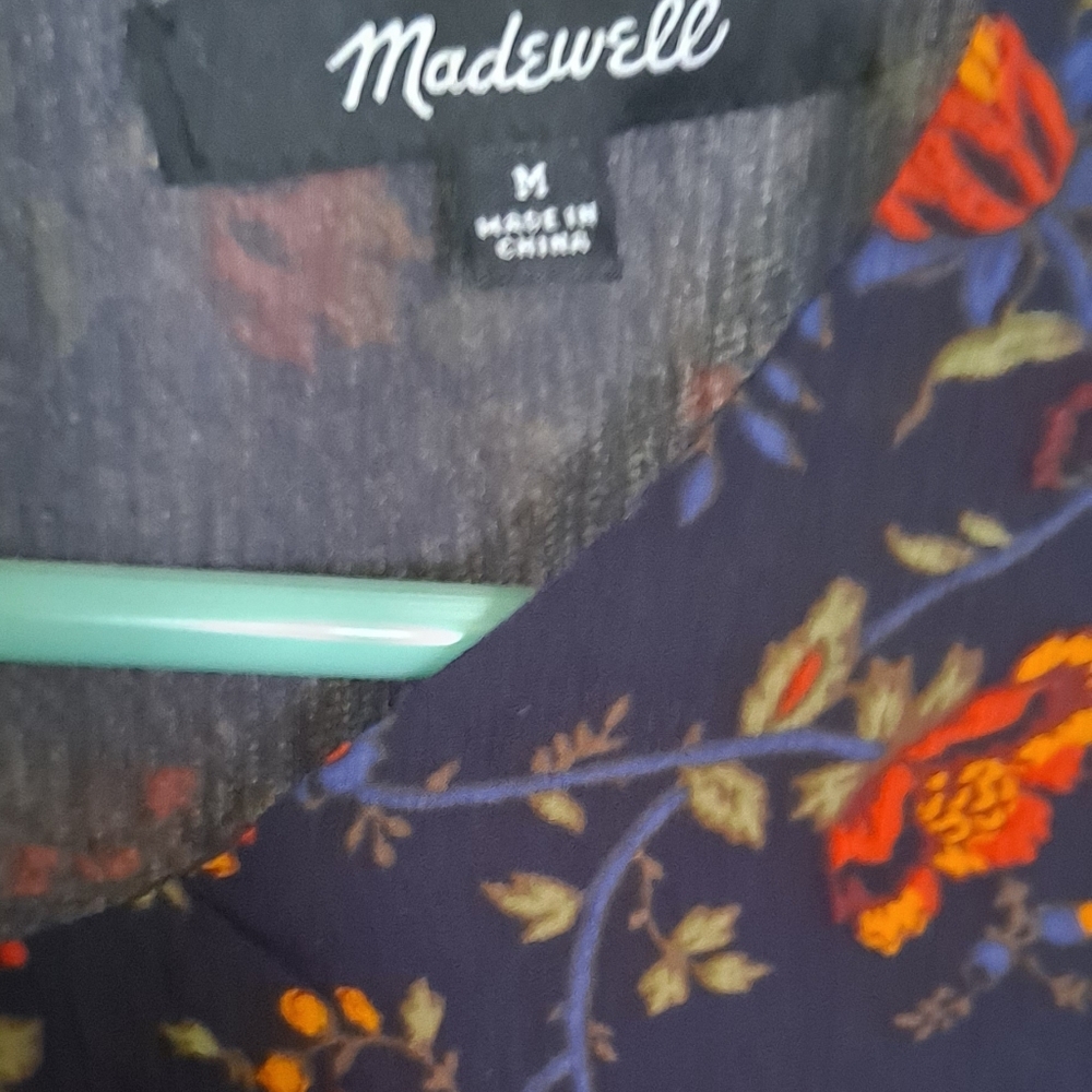 Madewell M floral blouse